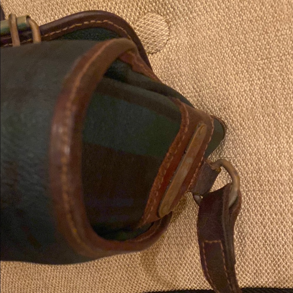 Ralph Lauren Green and Brown Messenger Bag with Leather Straps - Picture 5 of 12